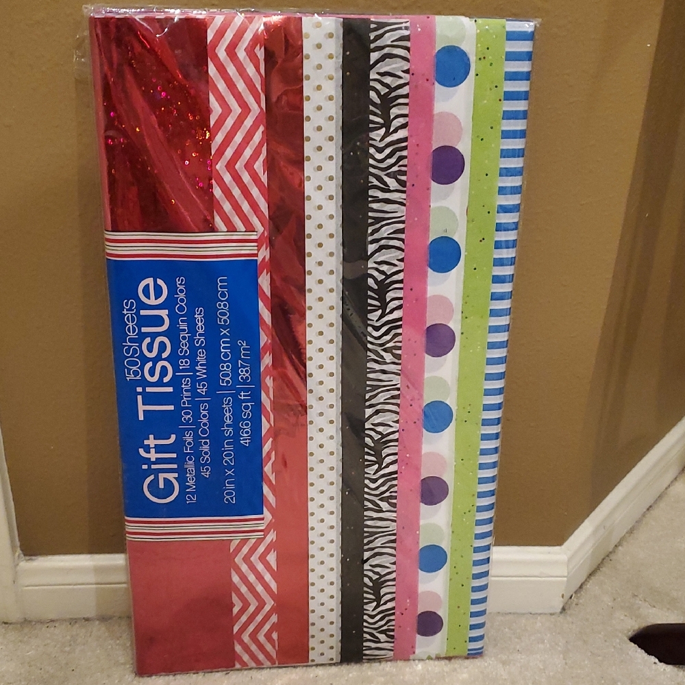 150 Sheets Colorful Gift Tissue Paper Set.